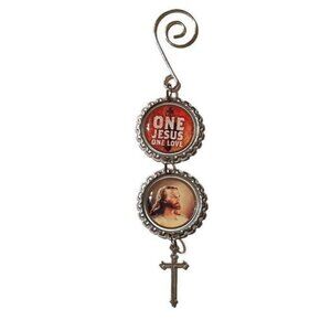 One Jesus One Love Religious Christmas Ornament/ Wall Hanger/ Car Charm